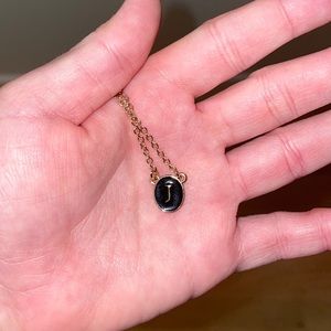 “J” Necklace with Gold Chain